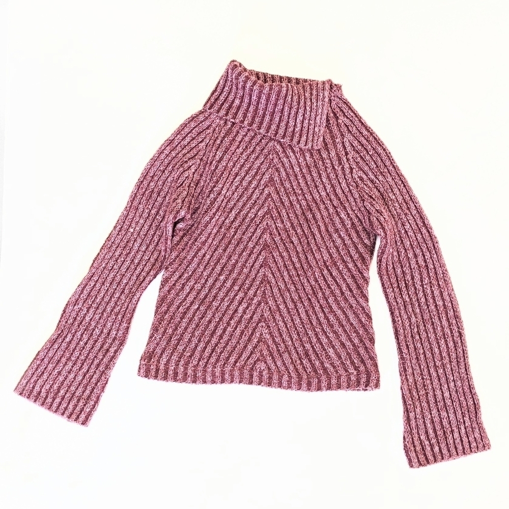 SO Women's Wool Blend Ribbed Cowl Neck Sweater - Picture 1 of 6